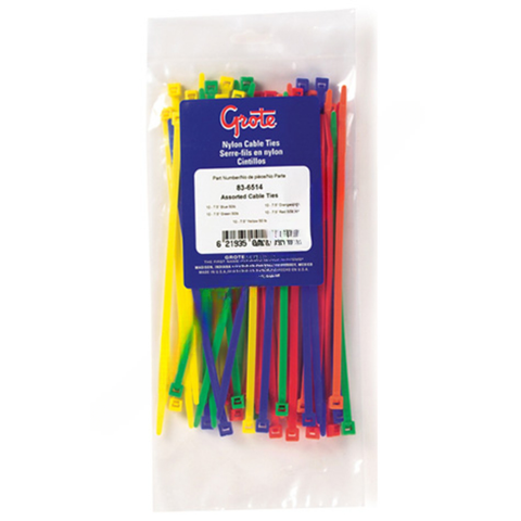 GRO 83 6514 NYLON CABLE TIE ASSORTMENT (50 PIECES)