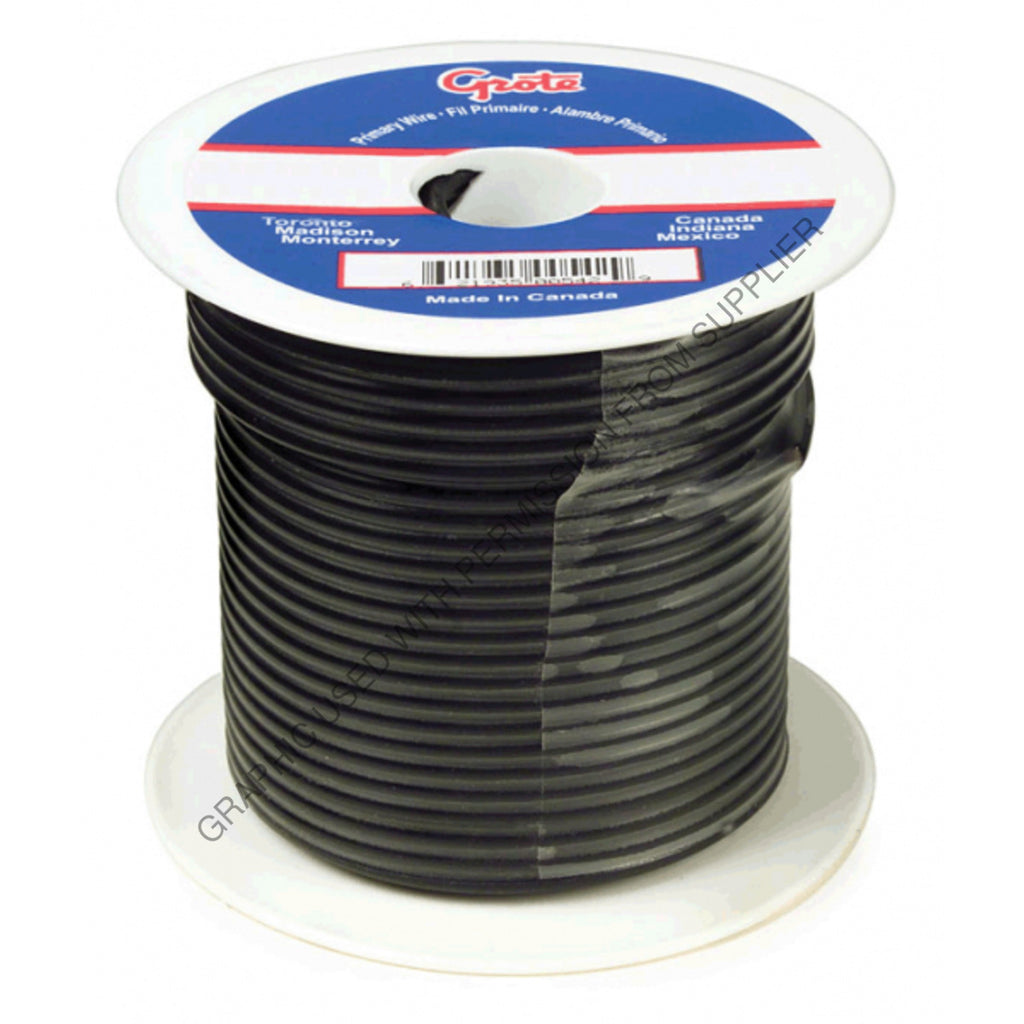 GRO 87 3002 PRIMARY WIRE, 6 GAUGE, BLACK 100 FT SPOO