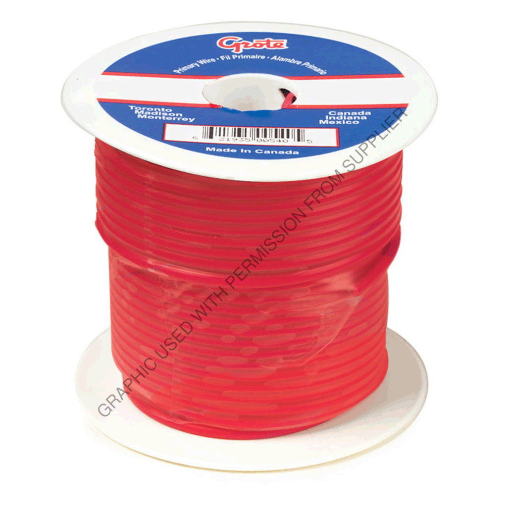 GRO 87 5000 TEMP PRIMARY WIRE, 10 GAUGE, RED, 100 FT SPOO