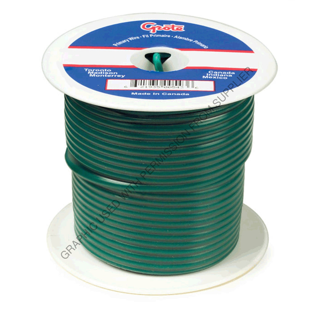 GRO 87 5006 PRIMARY WIRE, 10 GAUGE, GREEN, 100 FT SP