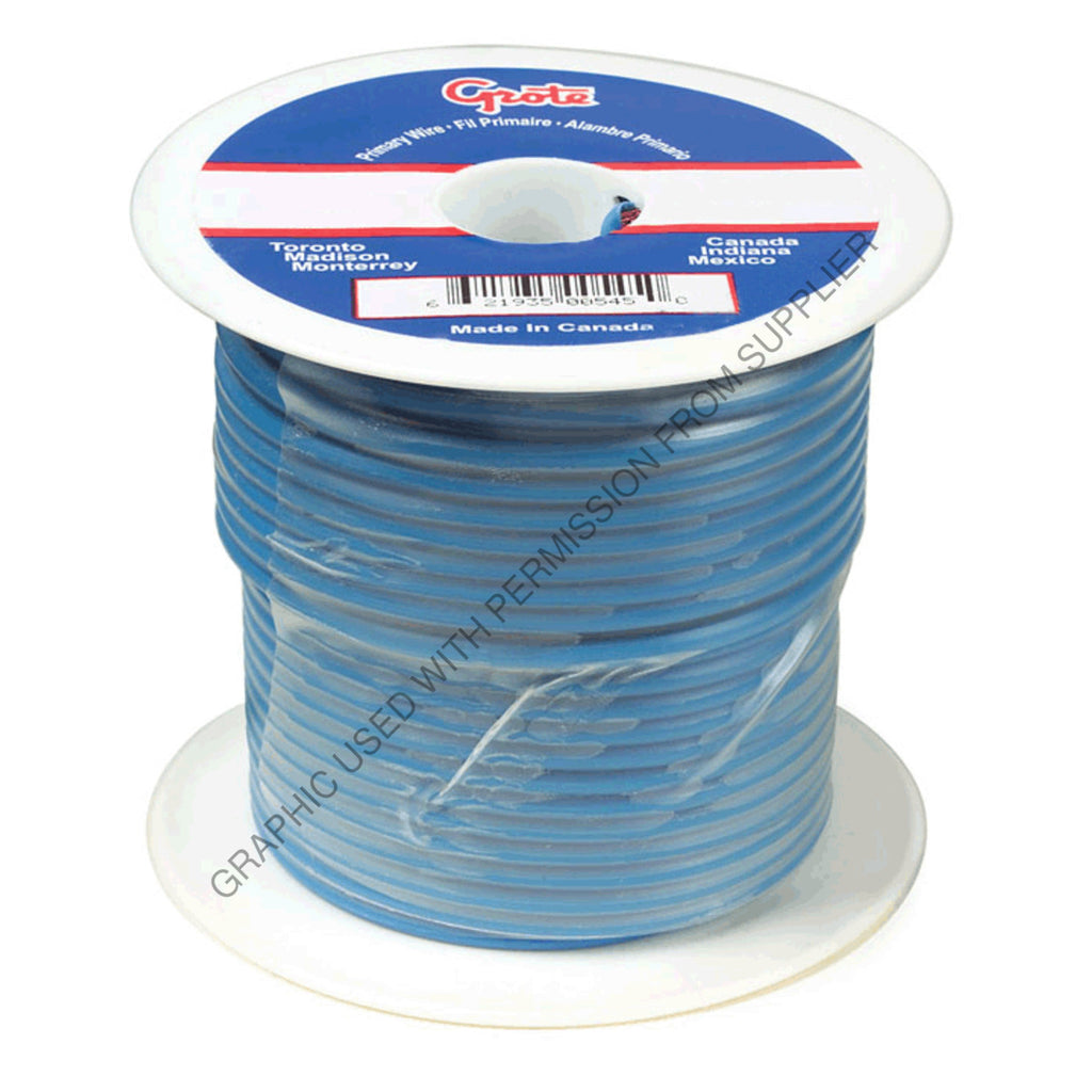 GRO 87 5010 TEMP PRIMARY WIRE, 10 GAUGE, BLUE, 100 FT SPO