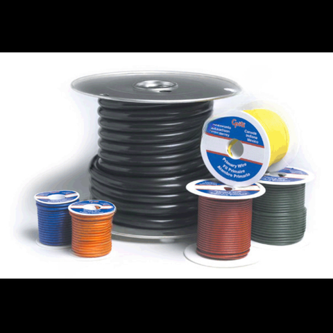 GRO 87 9010 PRIMARY WIRE, 18 GAUGE, BLUE, 100 FT SPO
