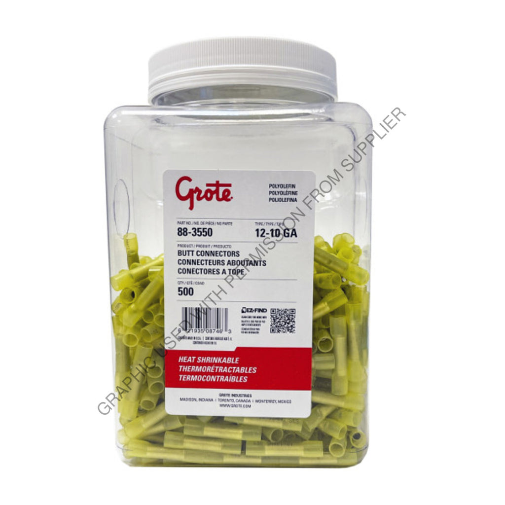 GRO 88 3550 CONNECTR, HS BUTT, POLY, 12-10GA, 500PK