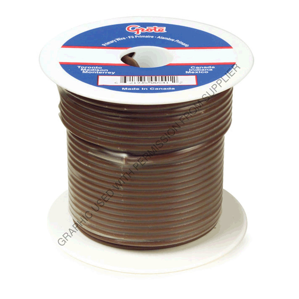 GRO 89 7001 TEMP PRIMARY WIRE, 14 GAUGE, BROWN, 25 FT SPO