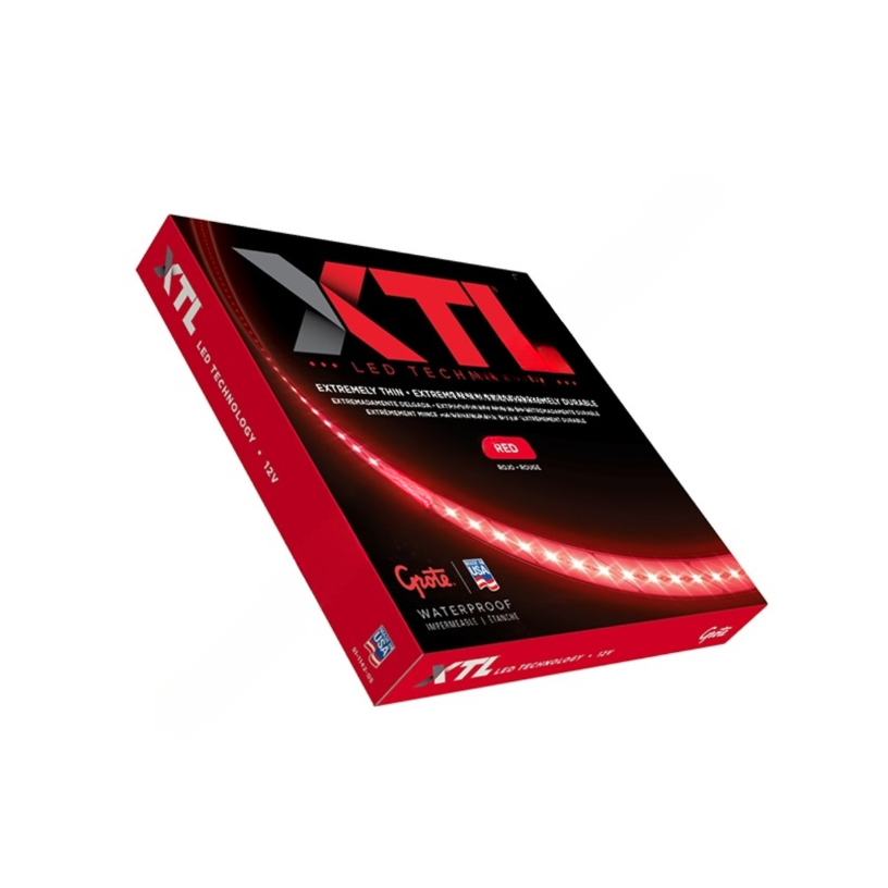 GRO F21005 017 05 122 XTL LIGHT STRIP, 480MM, RED, BLUNT CUT
