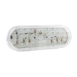 GRO G6012 S/T/T, RED, HI CNT LED, OVAL, W/CLR LENS