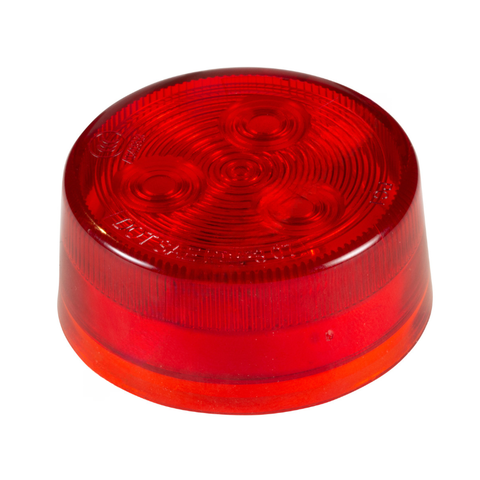 GRO MKR4500R PG CLR/MKR LAMP, 2, LED, RED, ROUND