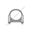 HDC 18 400CP ROUND U-CLAMP CHROME