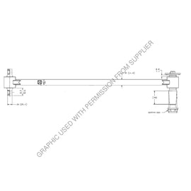 HDR 62350 625 CTRL ROD-TRNSV,625MM,TAPER PIN