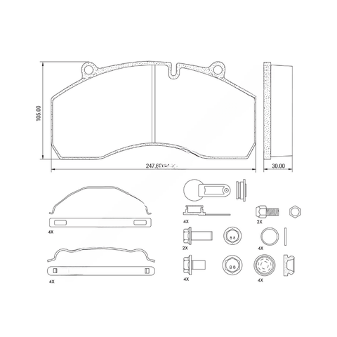 HDX MPBD1441HD DISC BRAKE PAD EXTREME TEMP BRAKING