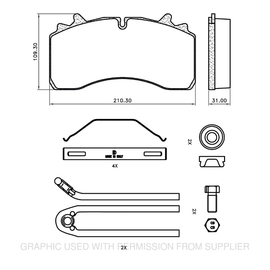HDX MPBD1777HD AIR DISC BRAKE PAD HF EXTREME TEMP BRAKI