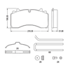 HDX MPBDH1777XT DISC BRAKE PADS AIR FOR WABCO MAX22T