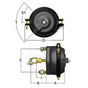 HDX S127200215 BRAKE CHAMBER-SC 20L,WELDED CLEVIS