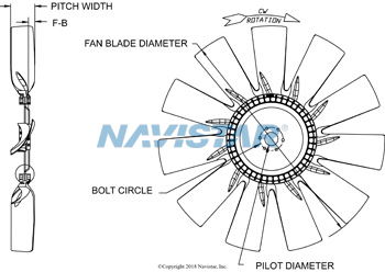 HOR996813501 FAN,ENG COOLING, 32IN HORTON