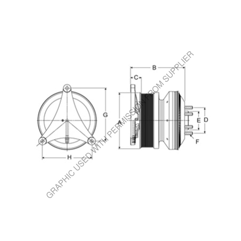 HOR 79A7253 CLUTCH DMA REMAN SE 24 VOLVO D13,200.0,1