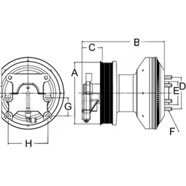 HOR 79A8618 CLUTCH, FAN DMA, SE 24