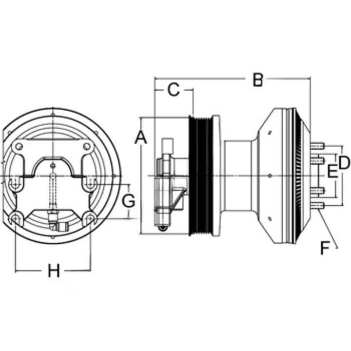 HOR 79A8618 CLUTCH, FAN DMA, SE 24