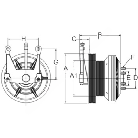HOR 79A9093 CLUTCH DMA SE 21 REMAN,DET,218.0,8-10K