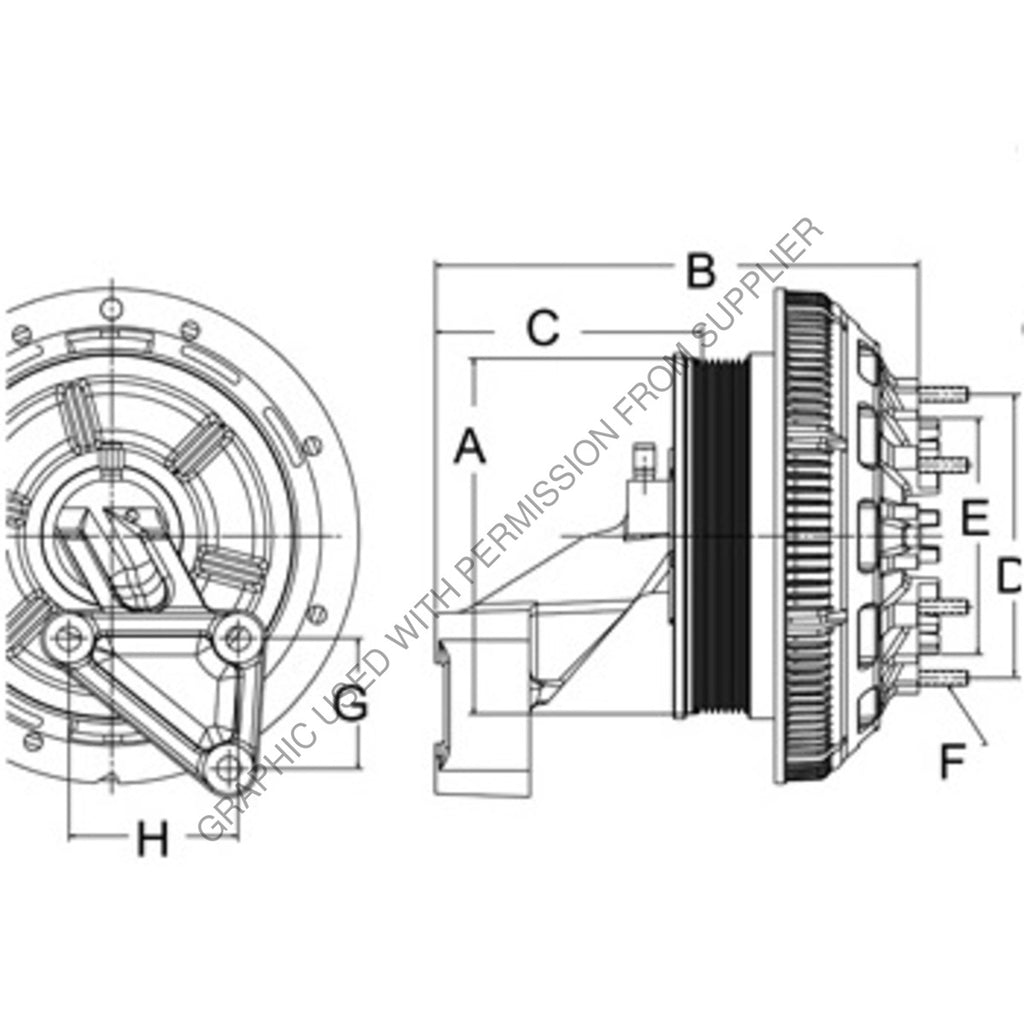 HOR 79A9261 2 CLUTCH DMA2S REMAN,CUM,191.0,8-PK,65.0