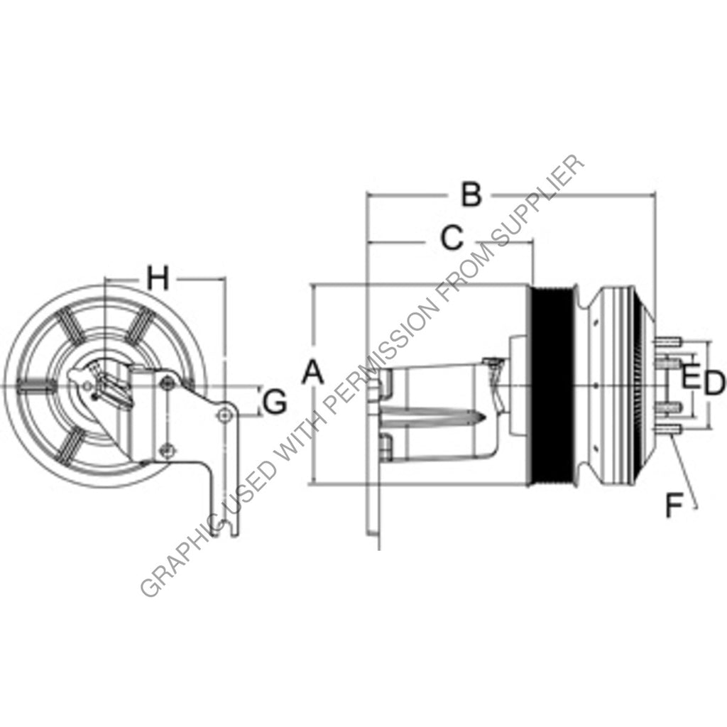 HOR 79A9319 REMAN CLUTCH DMA SE 21 CAT 8 PK 217 1 65