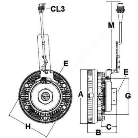 HOR 9804117 CL-FAN,ELECT CNTRL VISCOUS,KIT