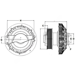 HOR 98A8246 FAN DRIVE-HUB&CLUTCH,HOR 2-SP