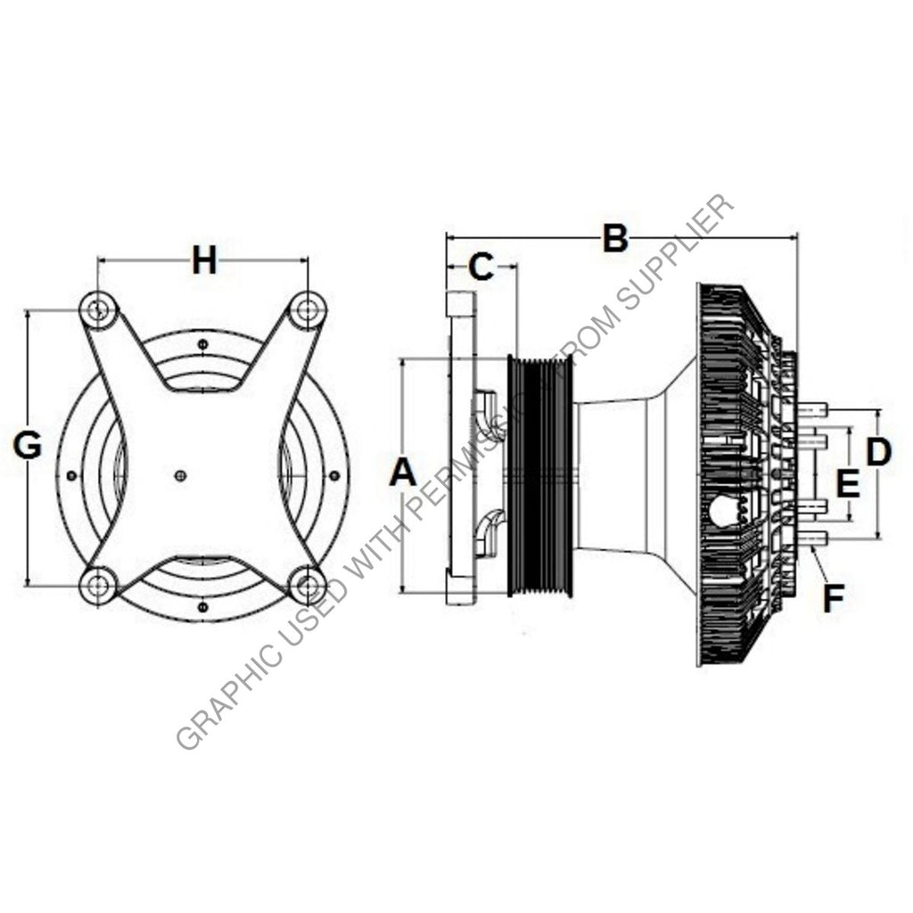 HOR 98A8320 CLUTCH/HUB-X12,322.5,1.3,HOR