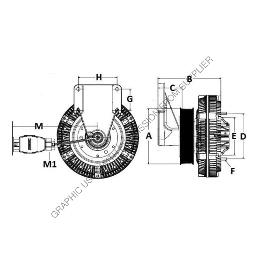 HOR 9910186 CLUTCH, ASSY,MOD RCV250 W/DI ,192.00,10-