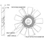 HOR 991686251 FAN 686 CW,PLASTIC,91.2WD,65.09ID,88.9BC