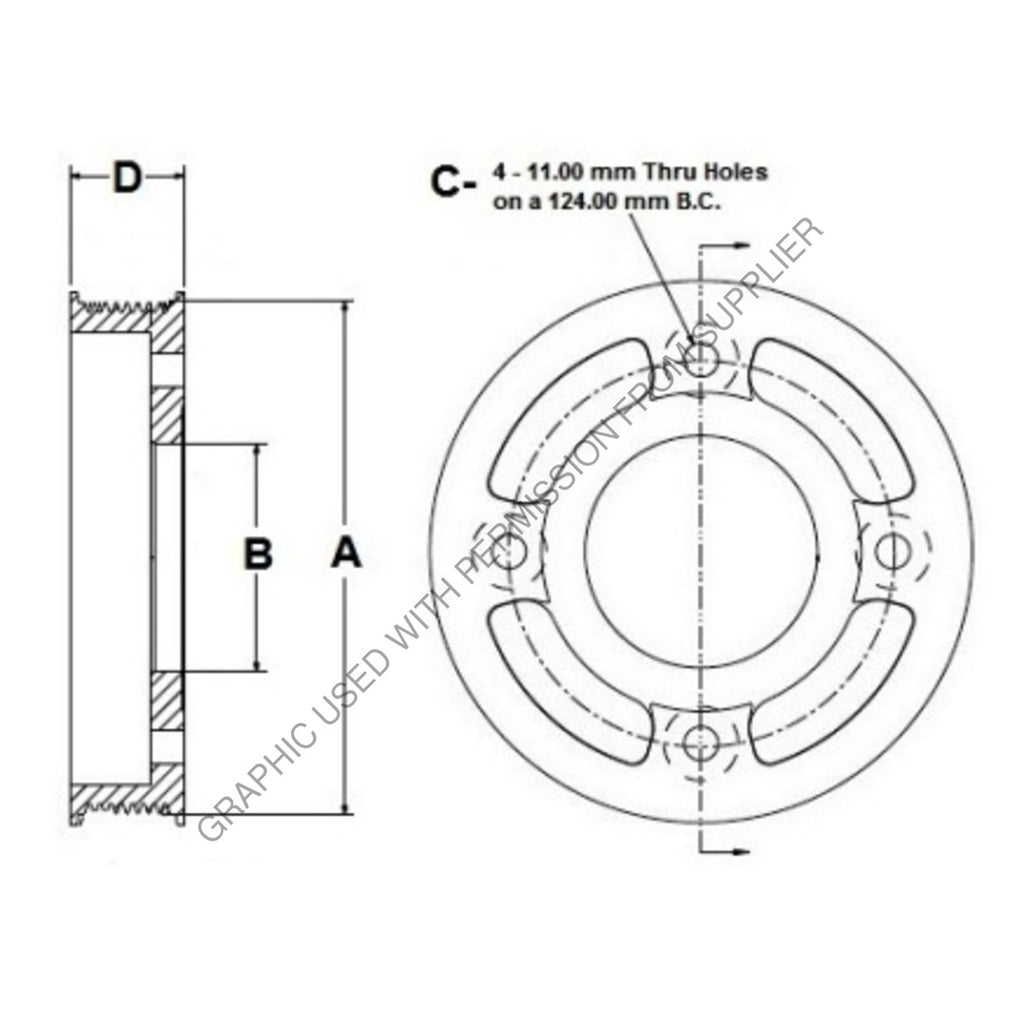 HOR 993006 PULLEY-LIVE CENTER SHAFT