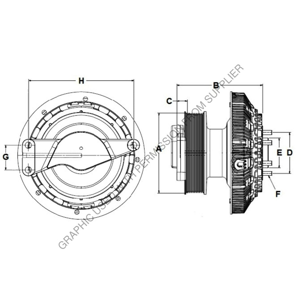 HOR 99A8262 FAN CLTCH,2-SPEED,HDEP,292