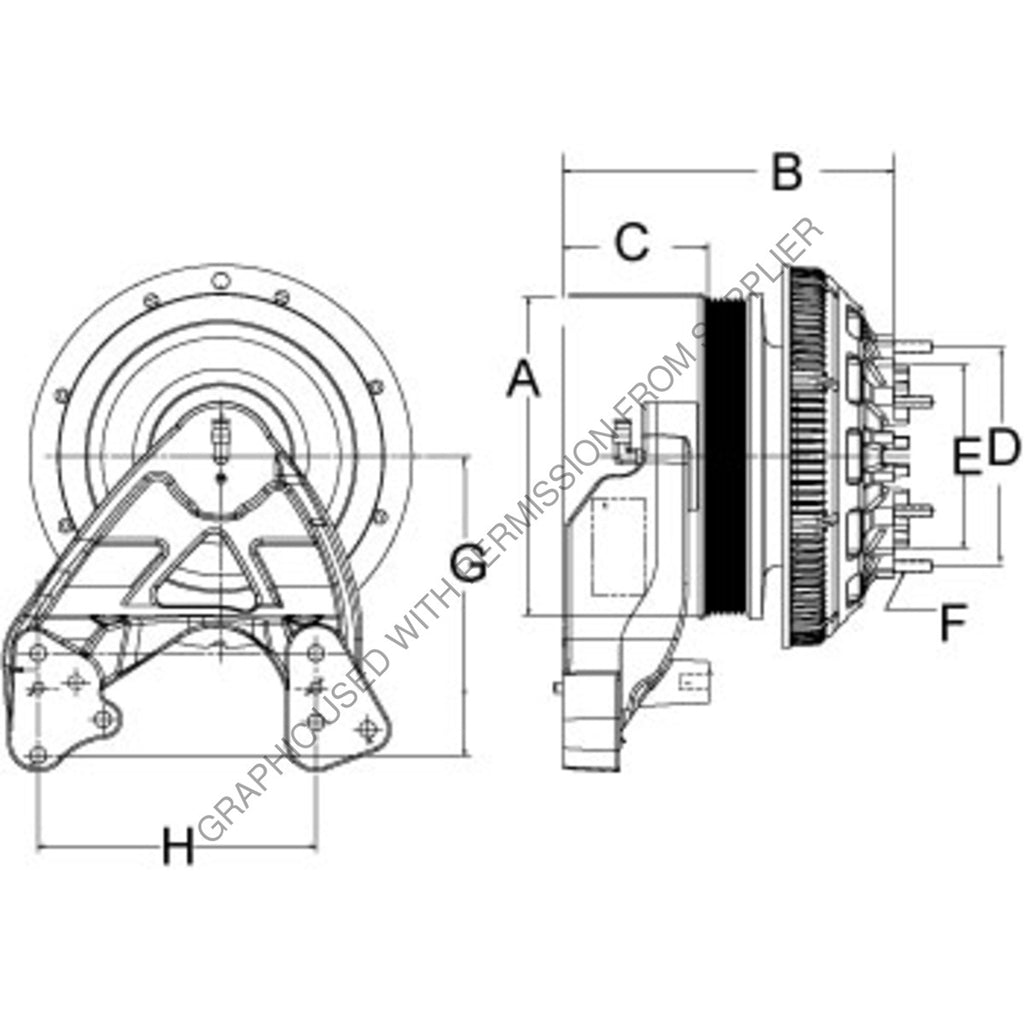 HOR 99A9569 2 CLUTCH-FAN DRIVE-DMA,2SPEED,ISX,ADR11 42