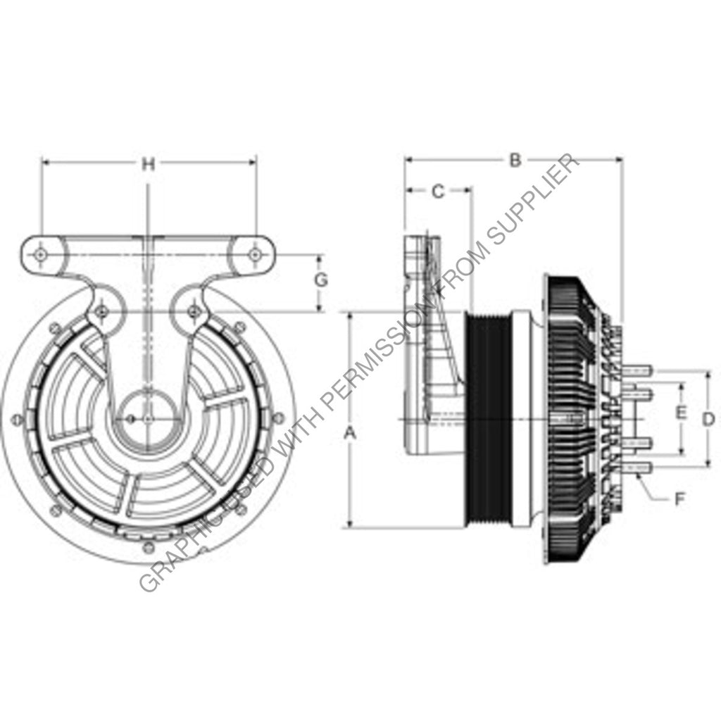 HOR 99A9584 FAN DRIVE-HOR ON/OFF ISX 11.9 302MM CTS