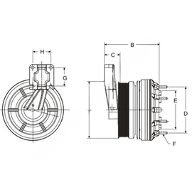 HOR 99A9649 CLUTCH DMA CUM,181.0,8-PK,126.9