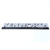 K281-1348 Kenworth Nameplate With Brushed Chrome Finish.