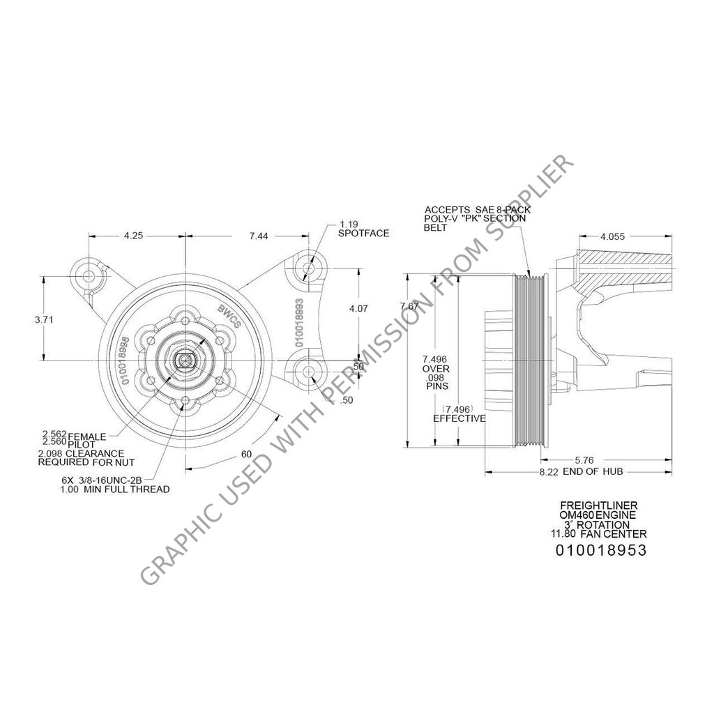 KYS 010018953 FAN HUB ASSY