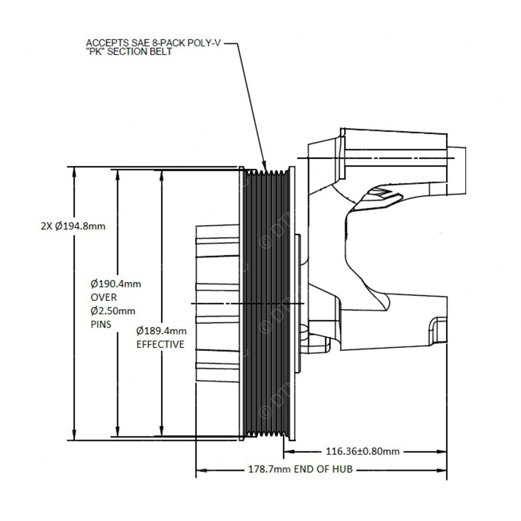 KYS 010022084 HUB-FAN CLUTCH