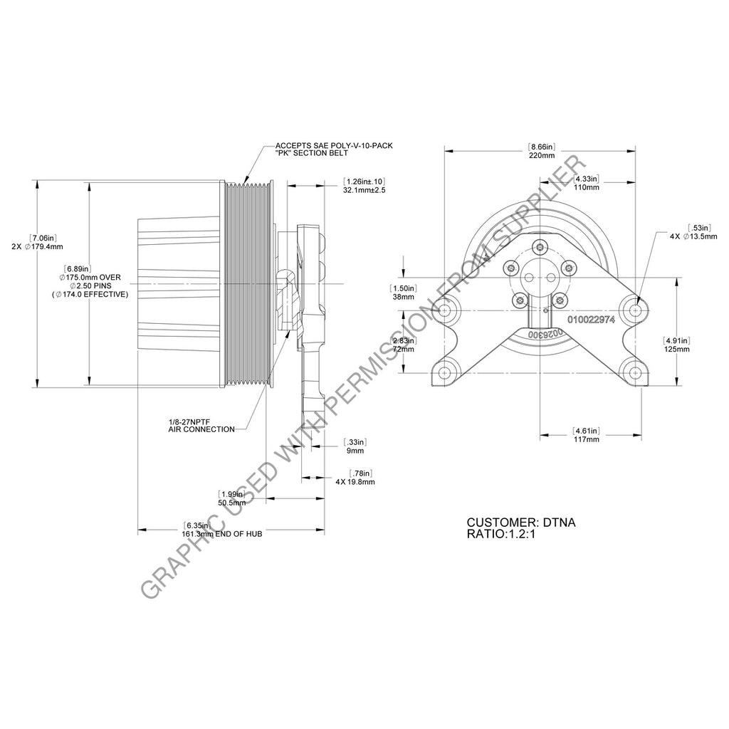 KYS 010022976 HUB,FAN,DD15