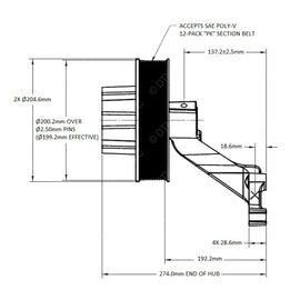 KYS 010022997 HUB,FAN DRIVE,CUM ISX