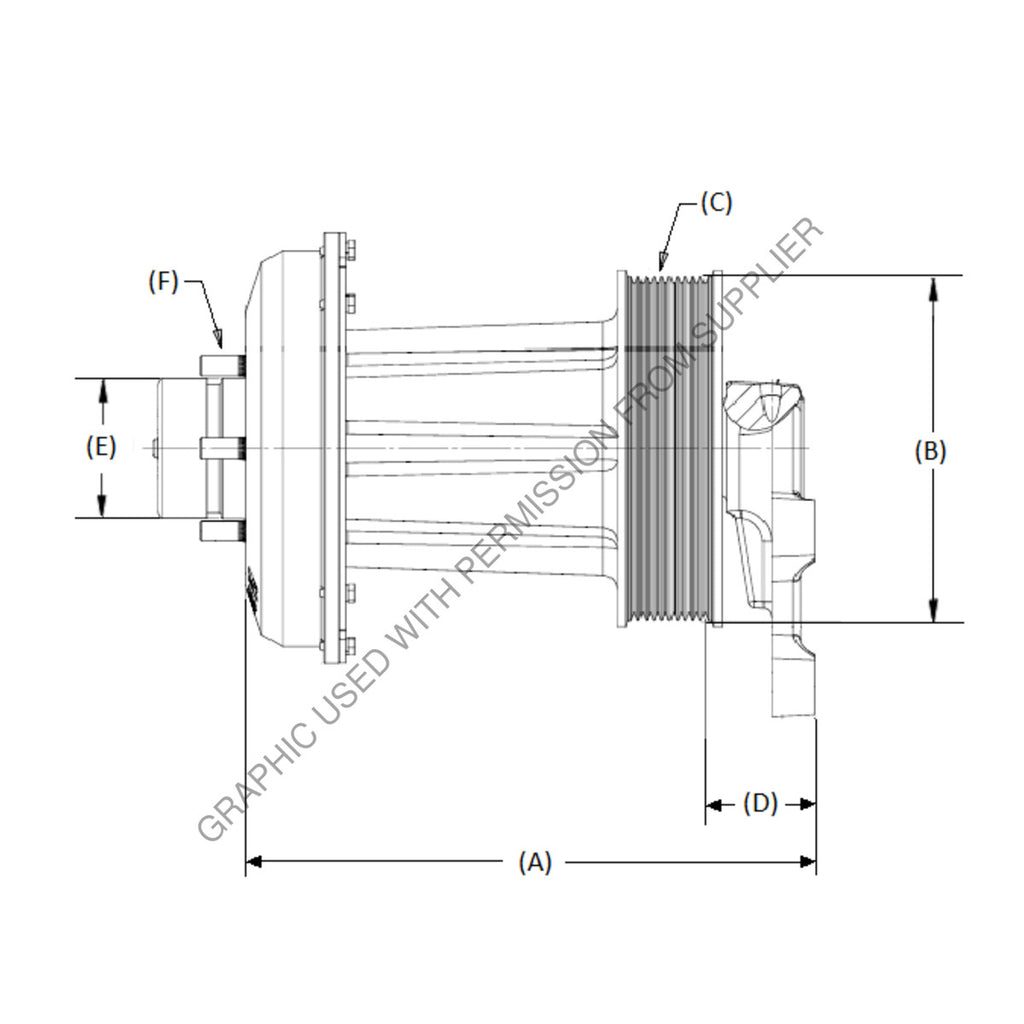 KYS 010032423 FAN CLUTCH,K32,HDEP,330,SHORT