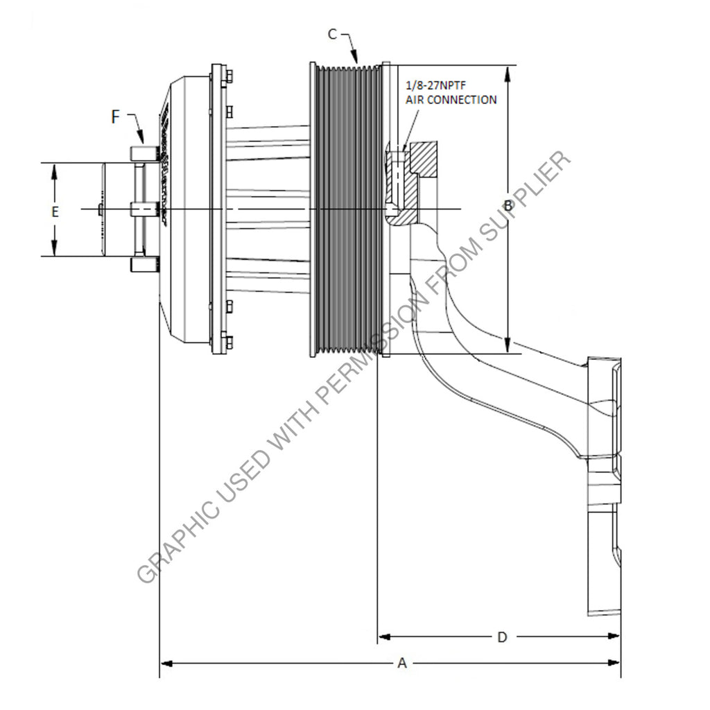 KYS 010032425 FAN DRV,K30,ISX,HIGH CENT,2010