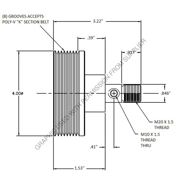 KYS 1077 07756 01 IDLER PULLEY