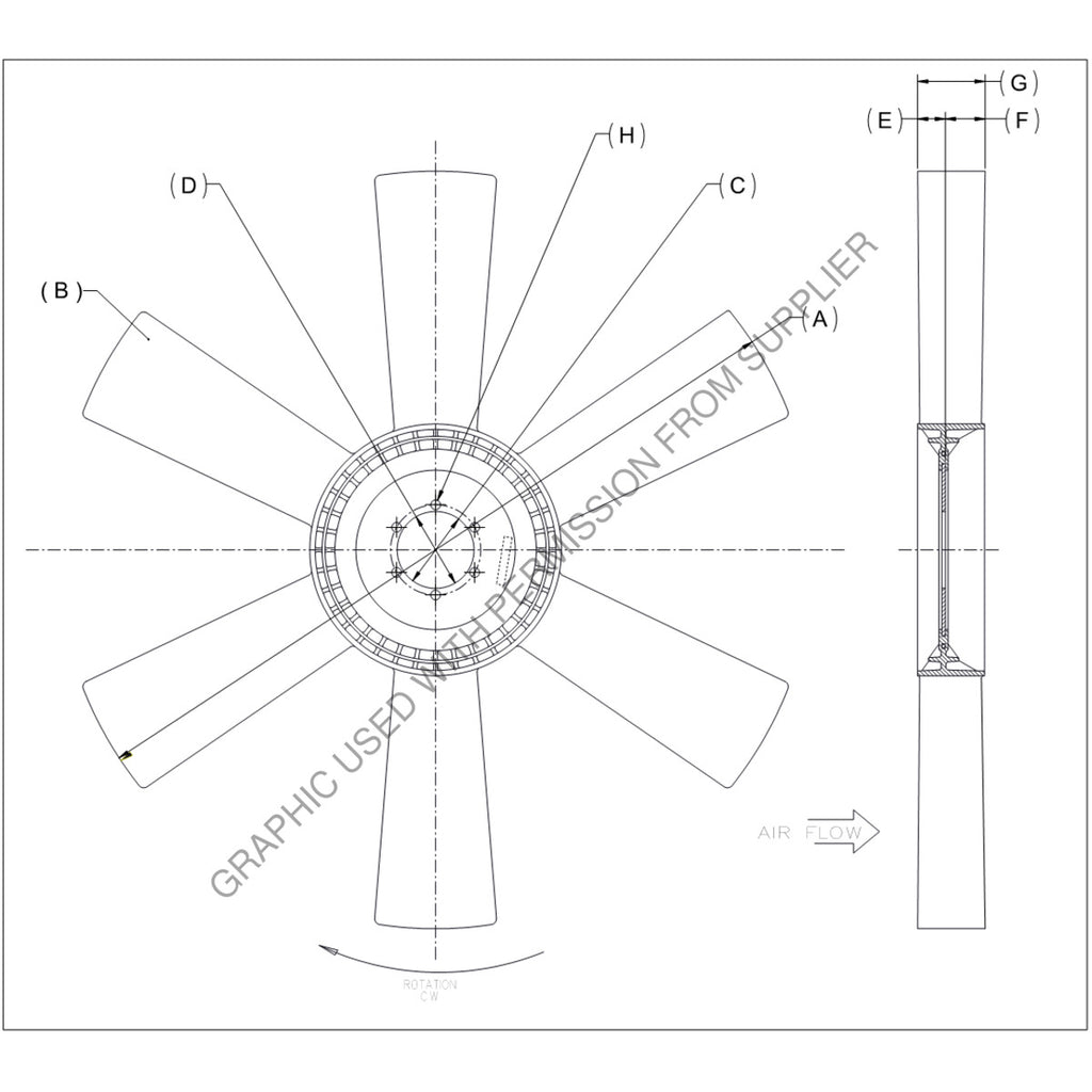 KYS 4735 38825 11 FAN BLADE