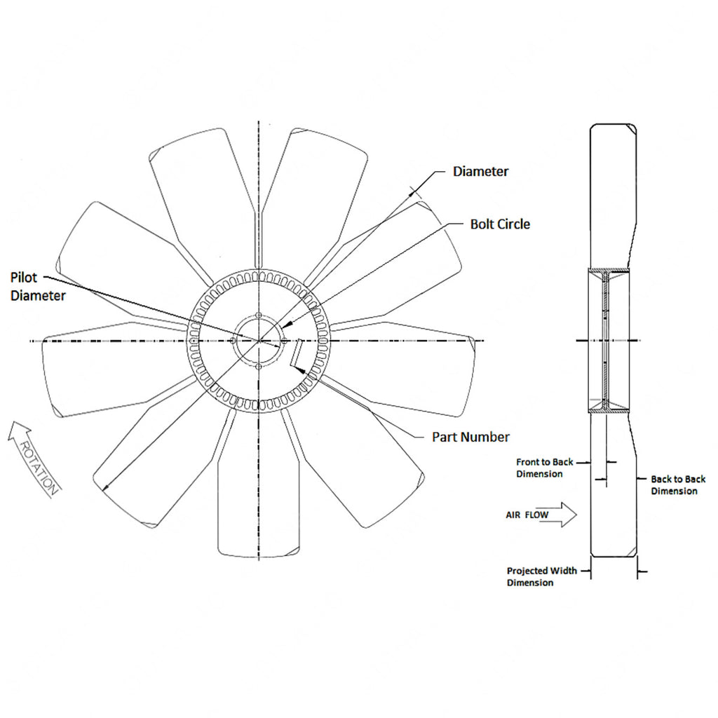 KYS 4735 41392 01 FAN 9 BLADE