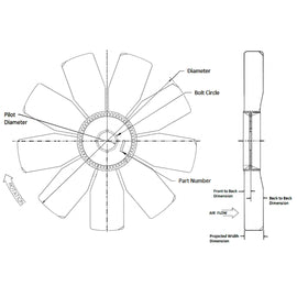 KYS 4735 41392 01 FAN 9 BLADE