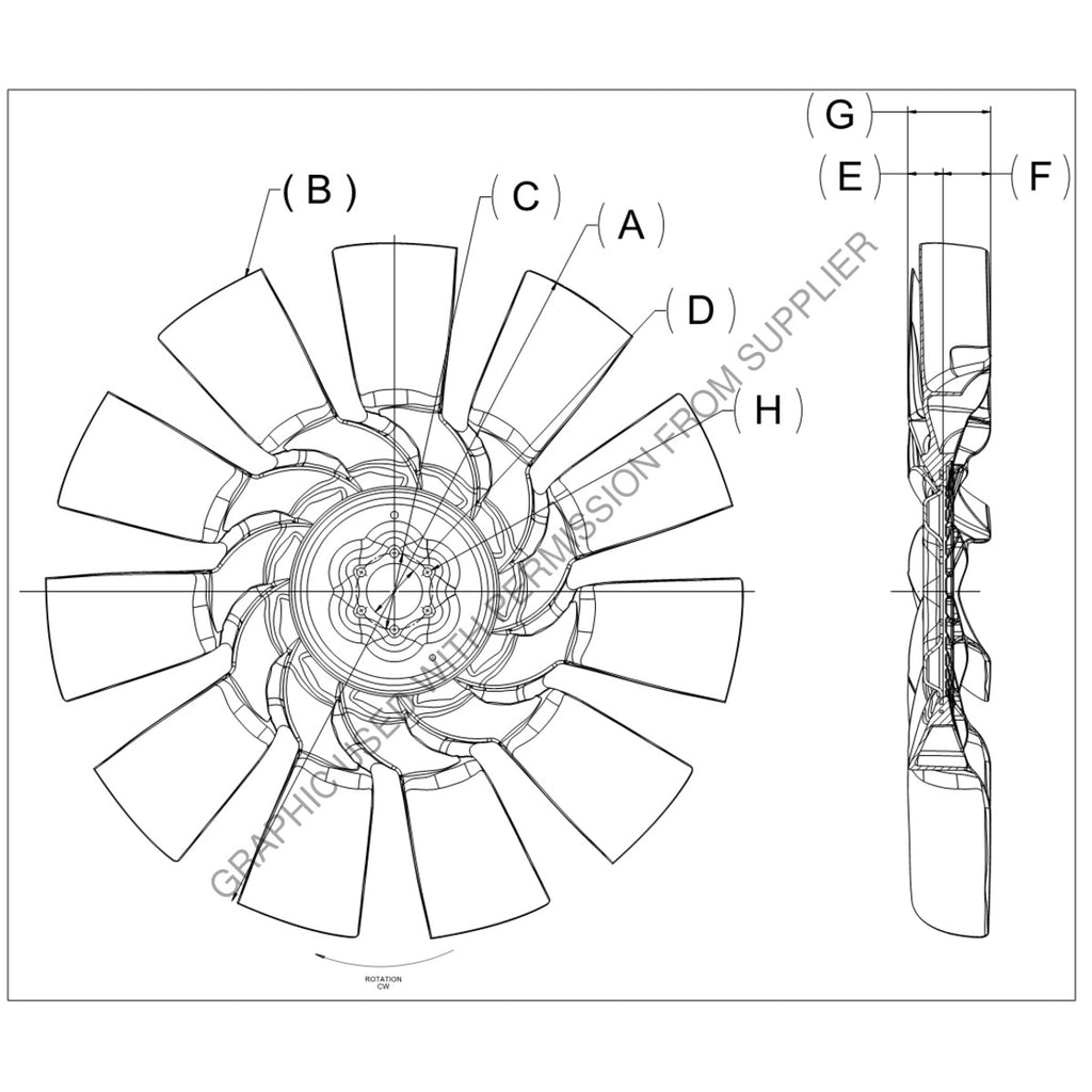 KYS 4735 44510 06 FAN - XD11, HIGH PERFORMANCE