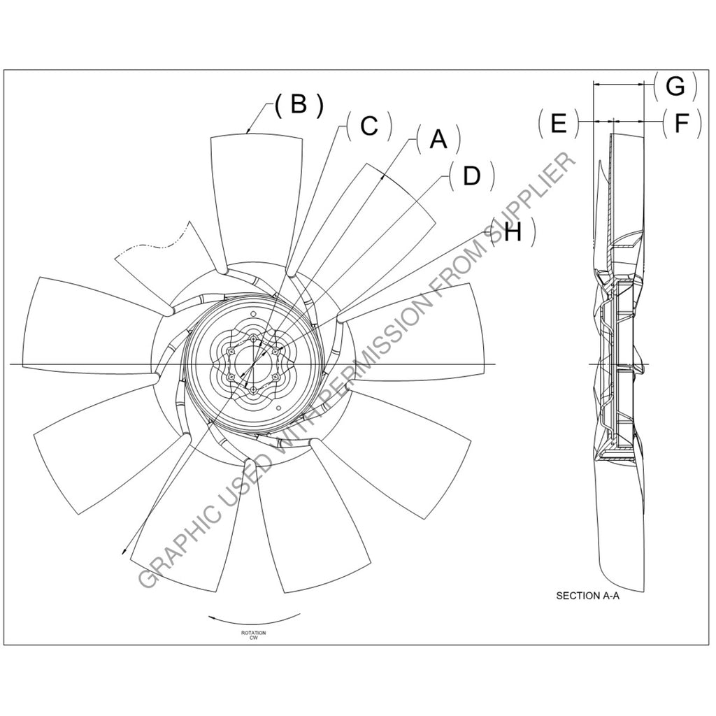 KYS 4735 44560 01 RADIATOR FAN