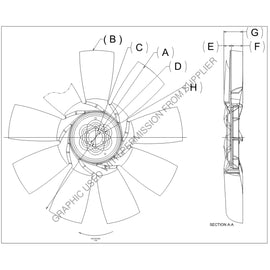 KYS 4735 44560 03 FAN-XMD9,32In.,2.56In.,EMB
