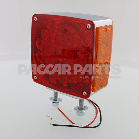 LL021609 LightDbl Face Turn Sq AmbrRed Rh