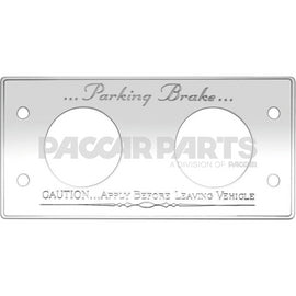 MC025 PLATE-SS PARKING BRAKE CONTROL STATEMENT